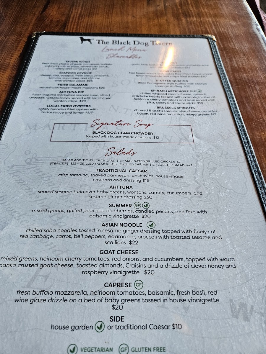 The Black Dog Tavern Menu 6