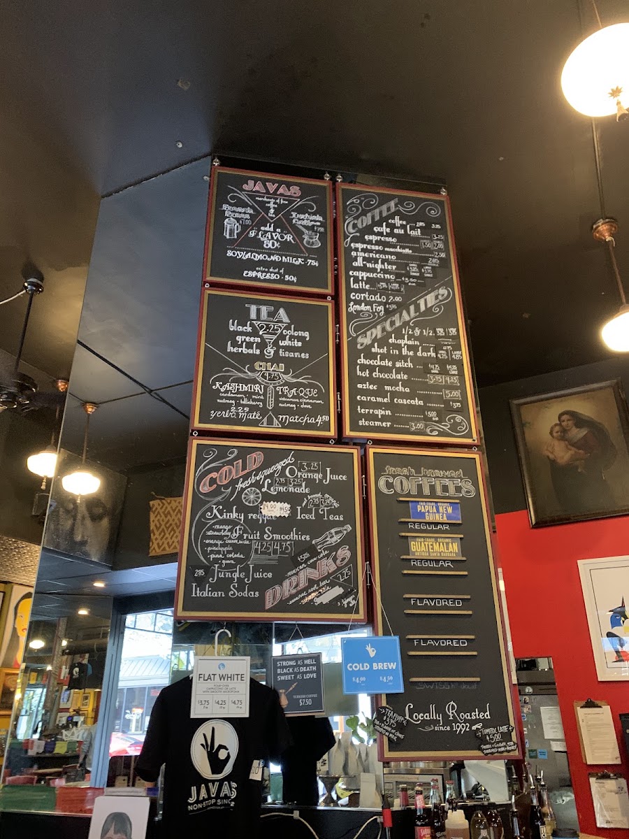 Java's Cafe Menu 3