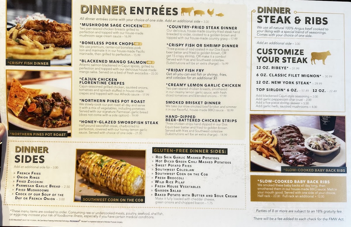 The Northern Pines Restaurant Menu 4