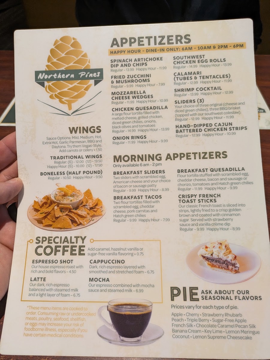 The Northern Pines Restaurant Menu 5