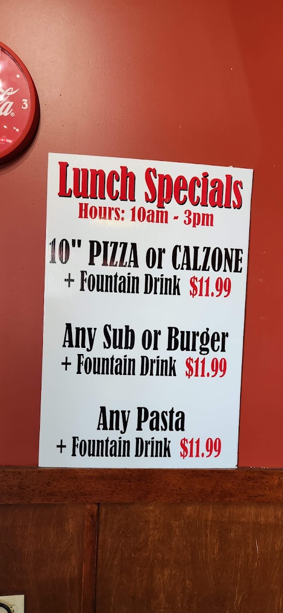Sicilian Pizza Menu 10