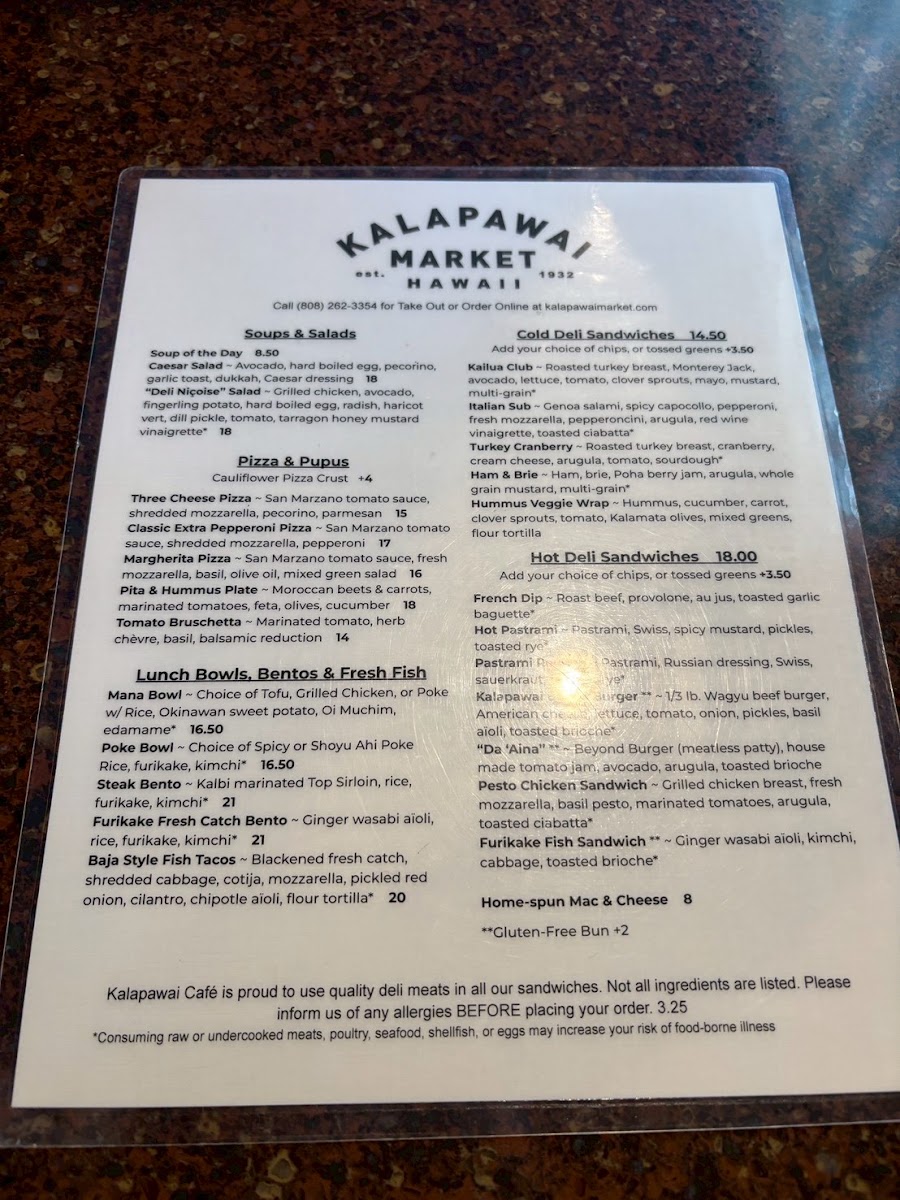 Kalapawai Cafe & Deli Menu 6
