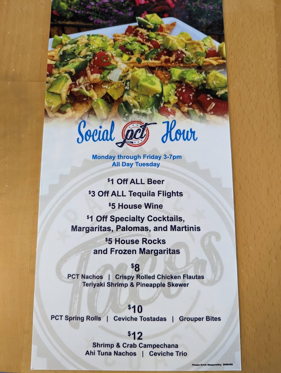 Pacific Coast Tacos Menu 3