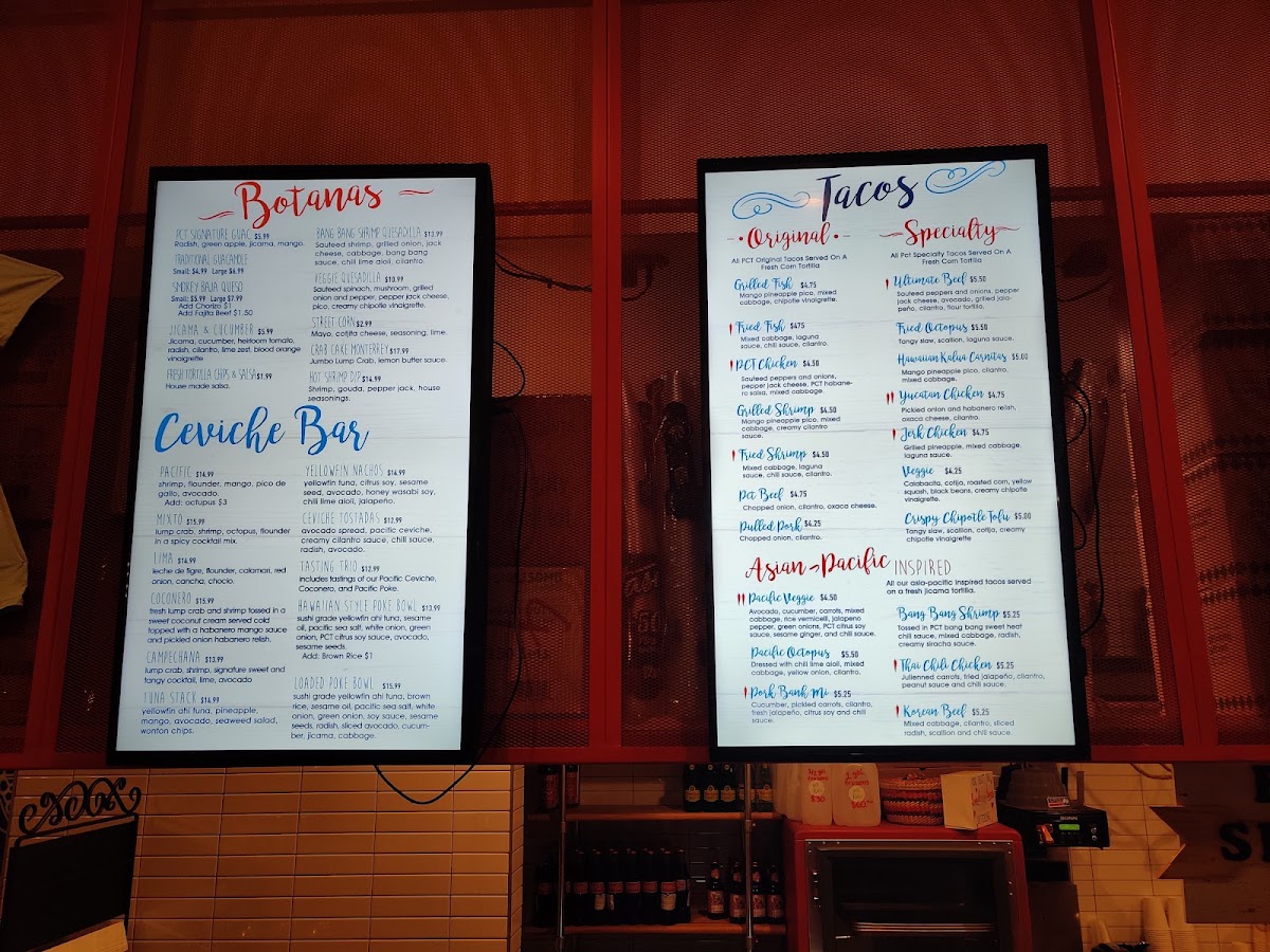 Pacific Coast Tacos Menu 6