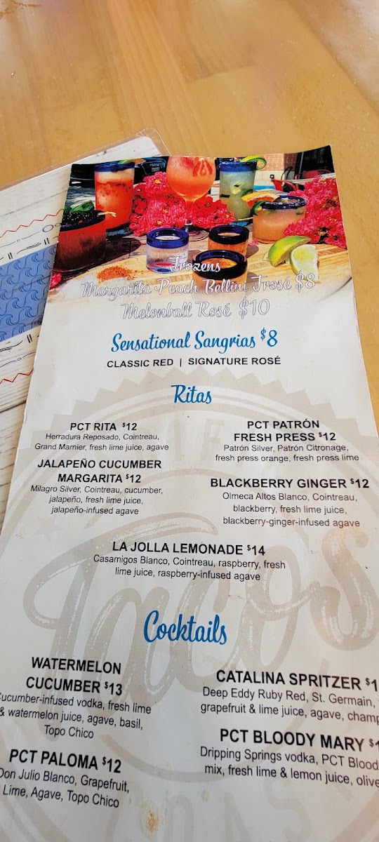 Pacific Coast Tacos Menu 8