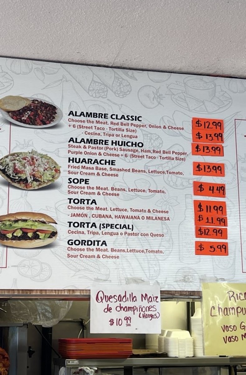 Tacos Huicho Menu 1