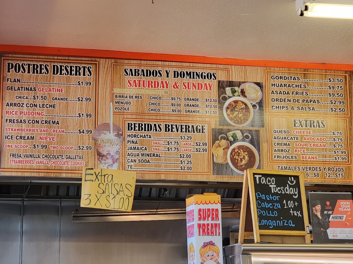 Tacos Huicho Menu 4