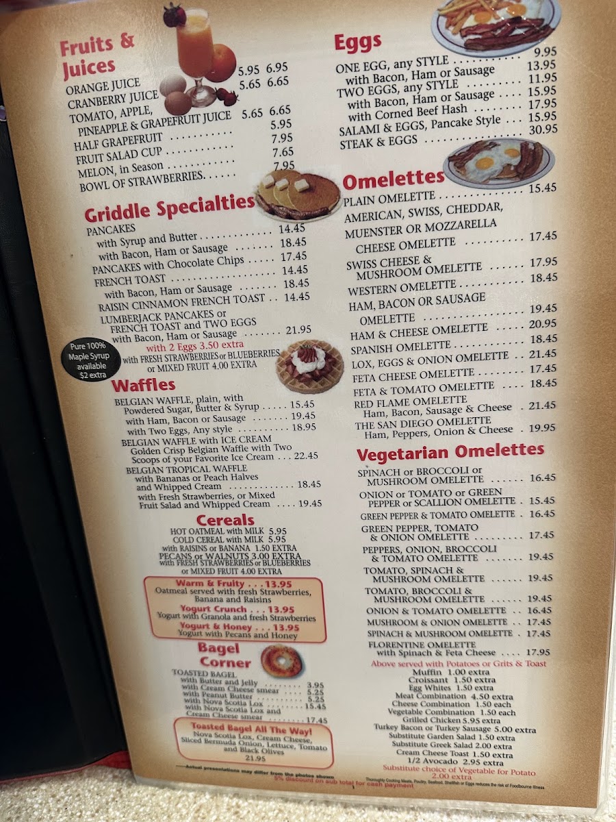 The Red Flame Menu 1