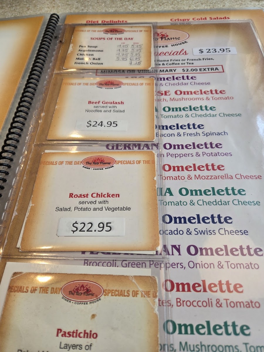 The Red Flame Menu 6
