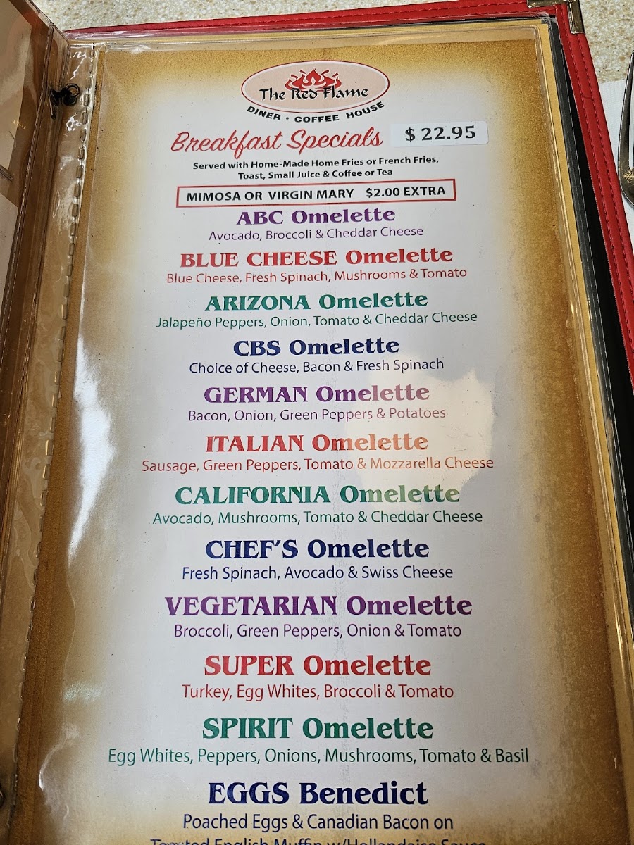 The Red Flame Menu 9