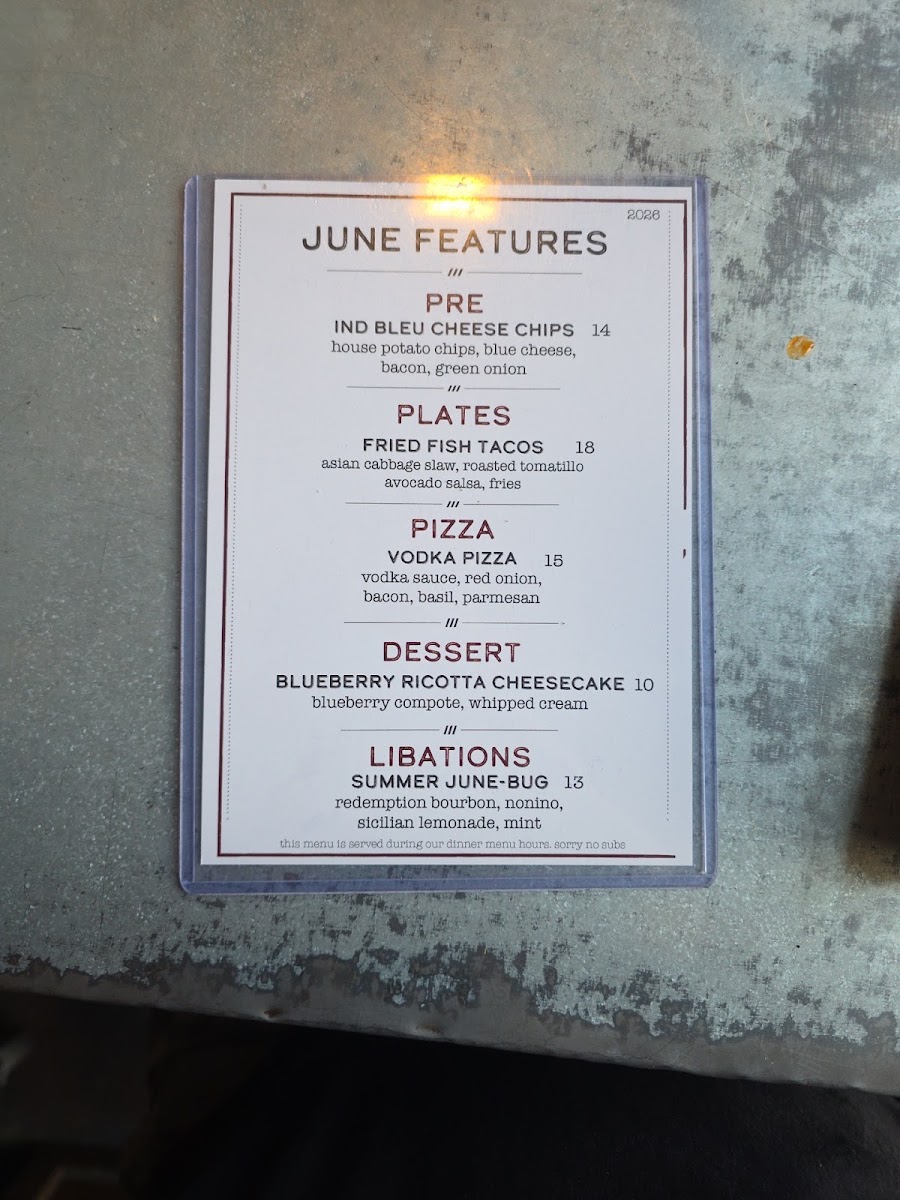 Industry Tavern Menu 5