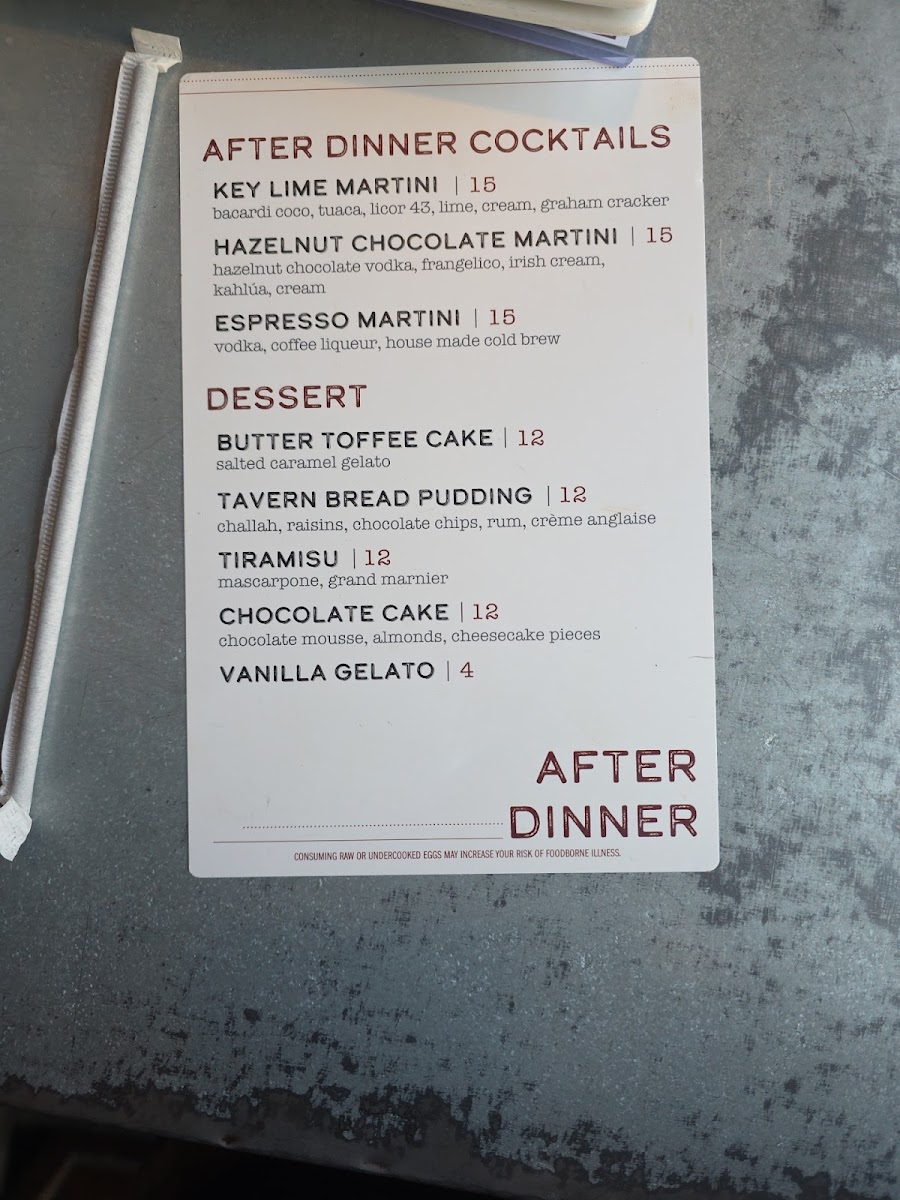 Industry Tavern Menu 9
