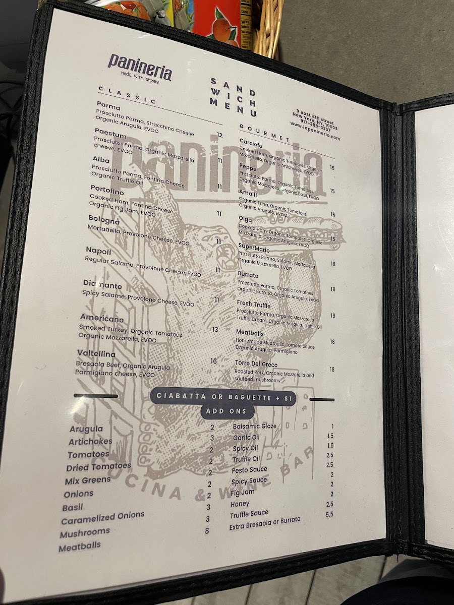 Panineria - Greenwich Village Menu 10