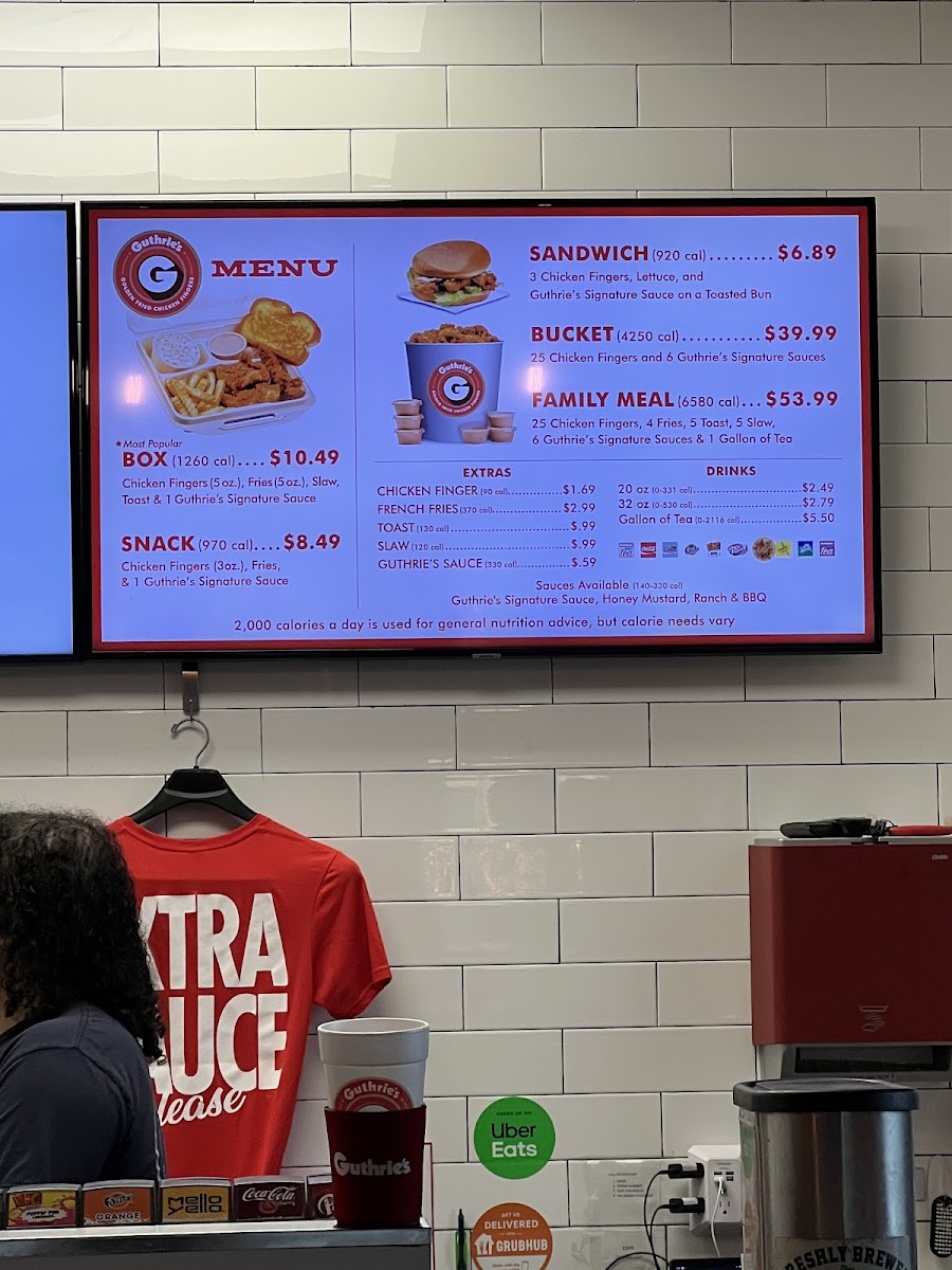 Guthrie's Menu 5