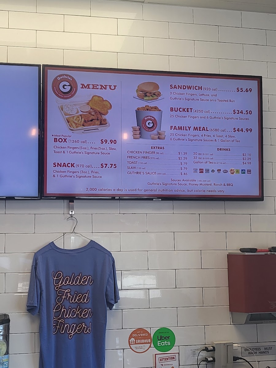 Guthrie's Menu 6