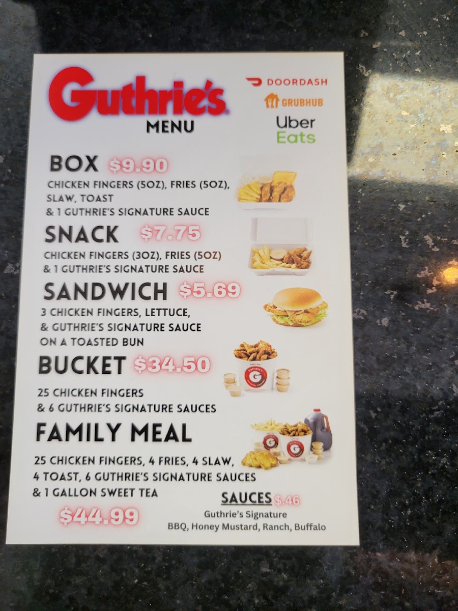 Guthrie's Menu 8