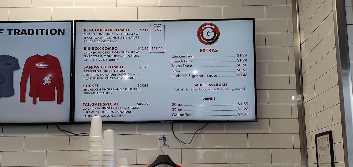 Guthrie's Menu 9