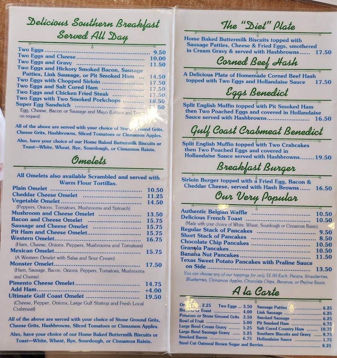 Donut Hole Bakery and Cafe Menu 1