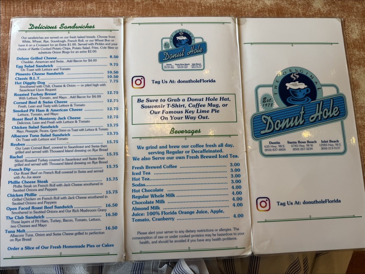 Donut Hole Bakery and Cafe Menu 7