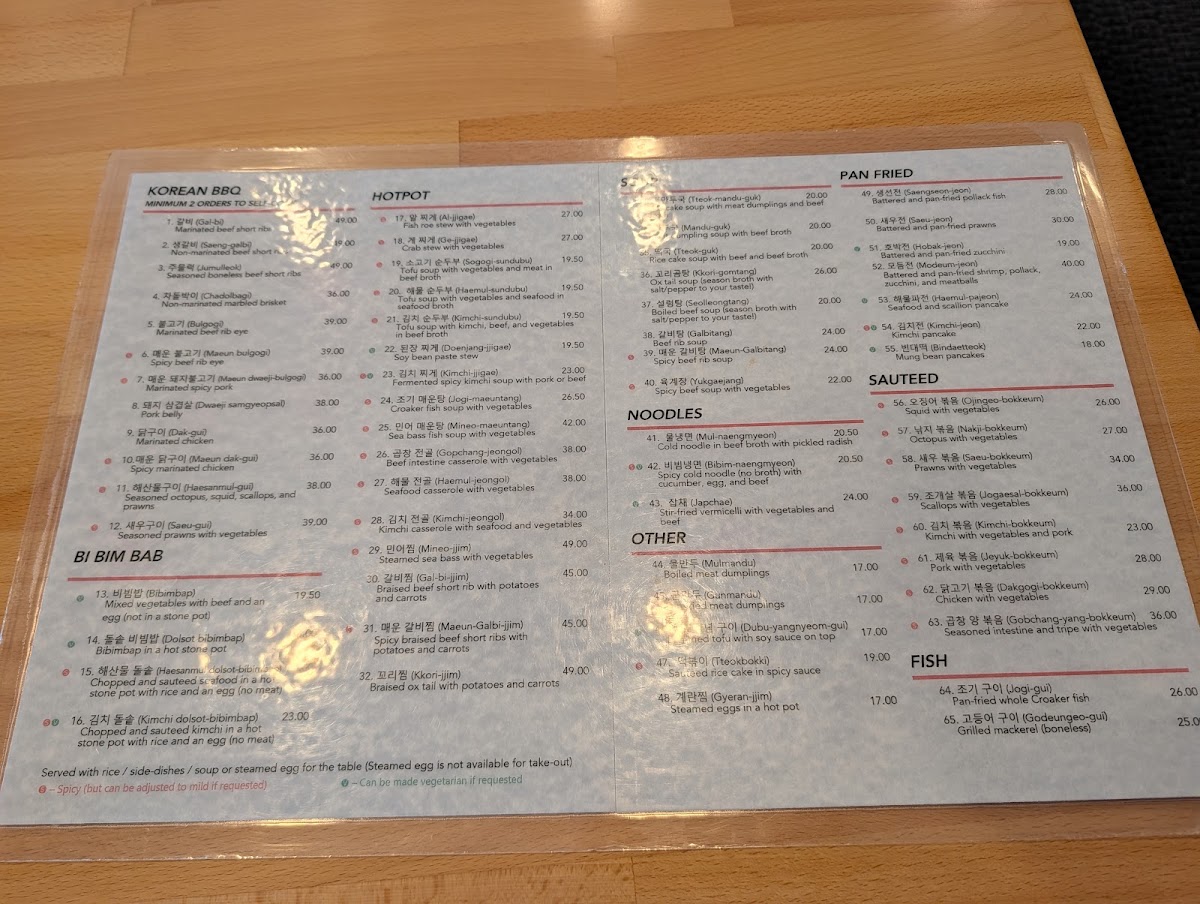 Han Il Kwan Menu 2
