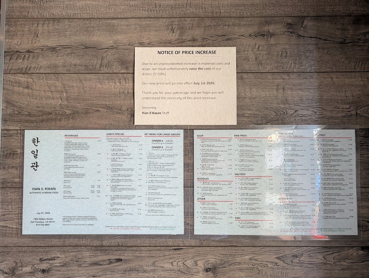 Han Il Kwan Menu 8