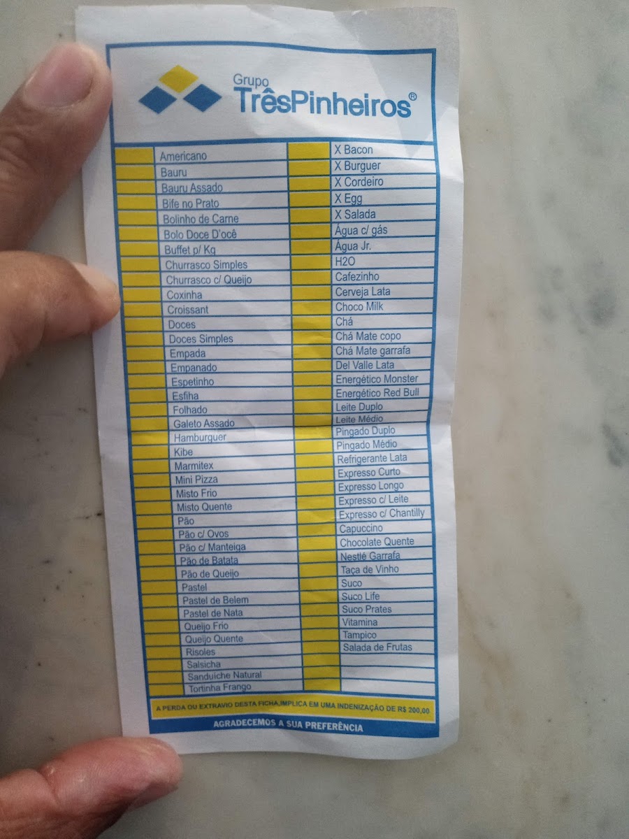 Restaurante Três Pinheiros Menu 1