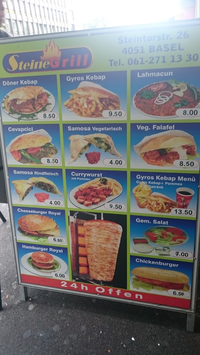 Steinegrill Menu 10