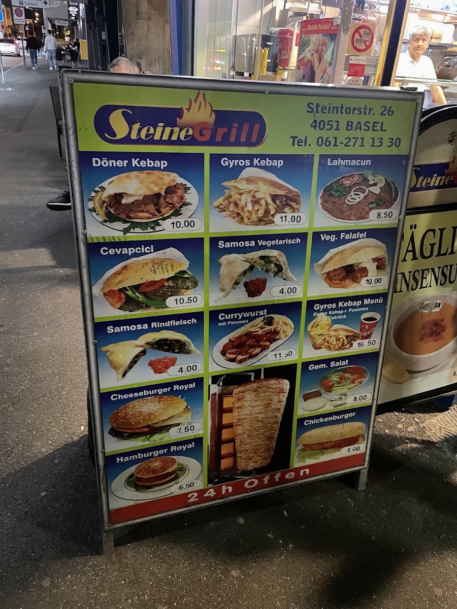 Steinegrill Menu 3