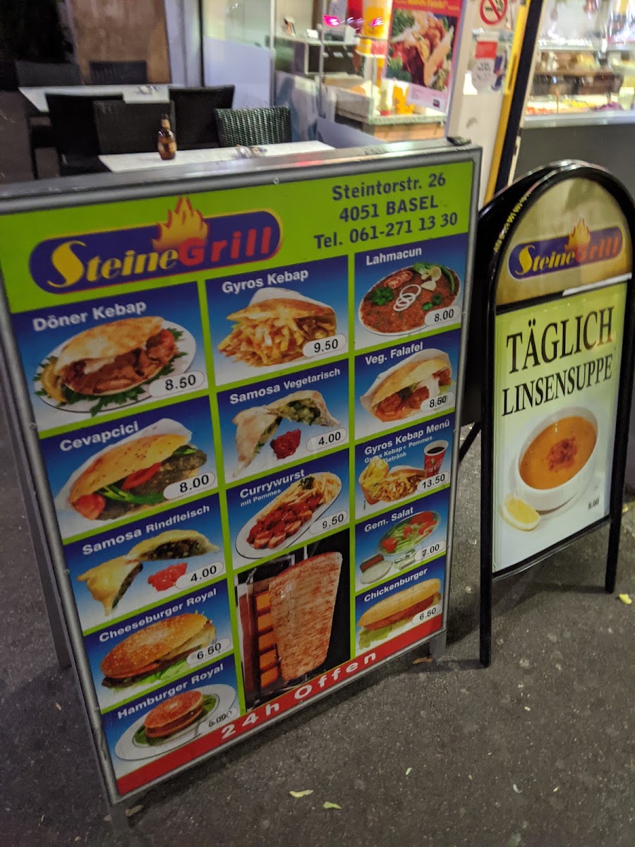 Steinegrill Menu 7