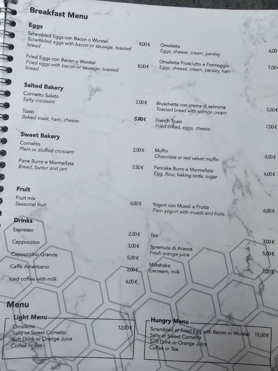 Brancaccio Cafè Menu 2