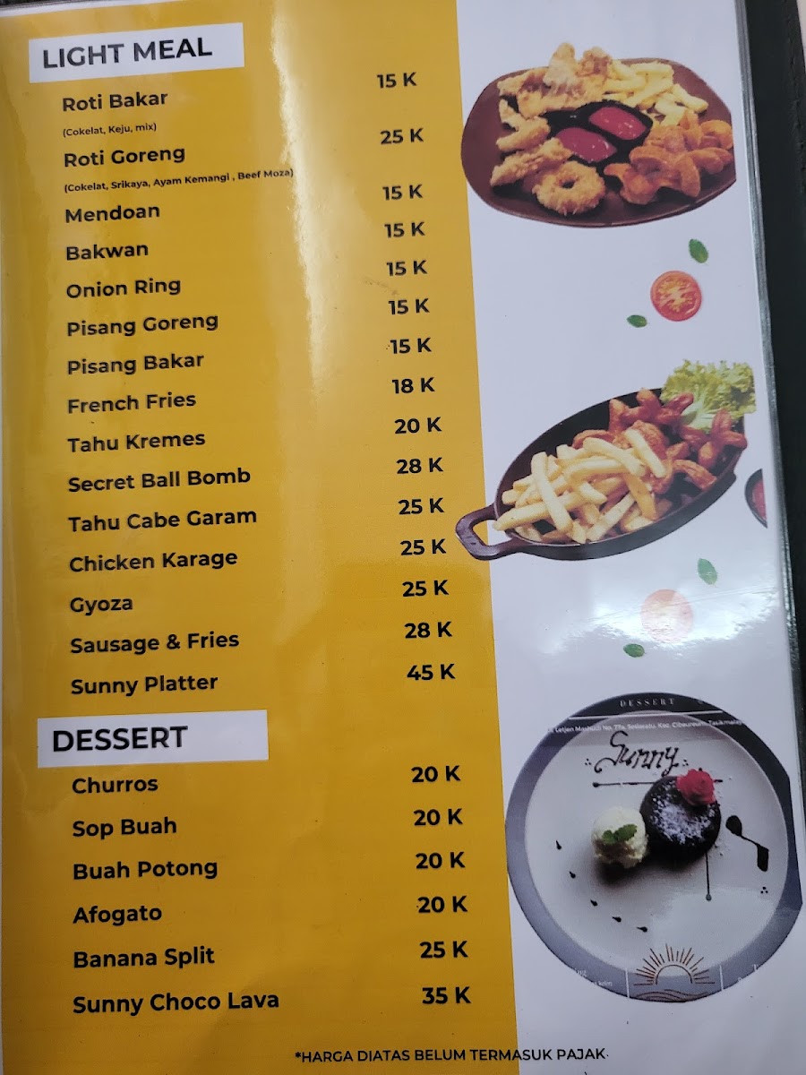 Sunny Cafe & Resto Menu 3
