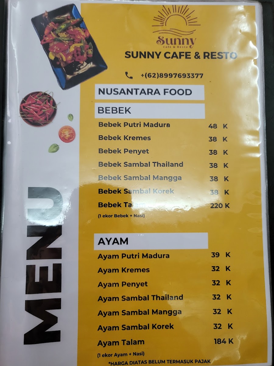 Sunny Cafe & Resto Menu 5