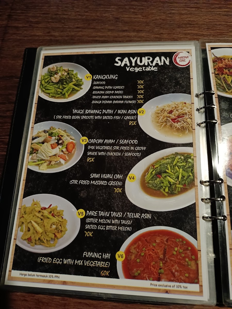 Marina Star Restaurant Seafood Menu 4
