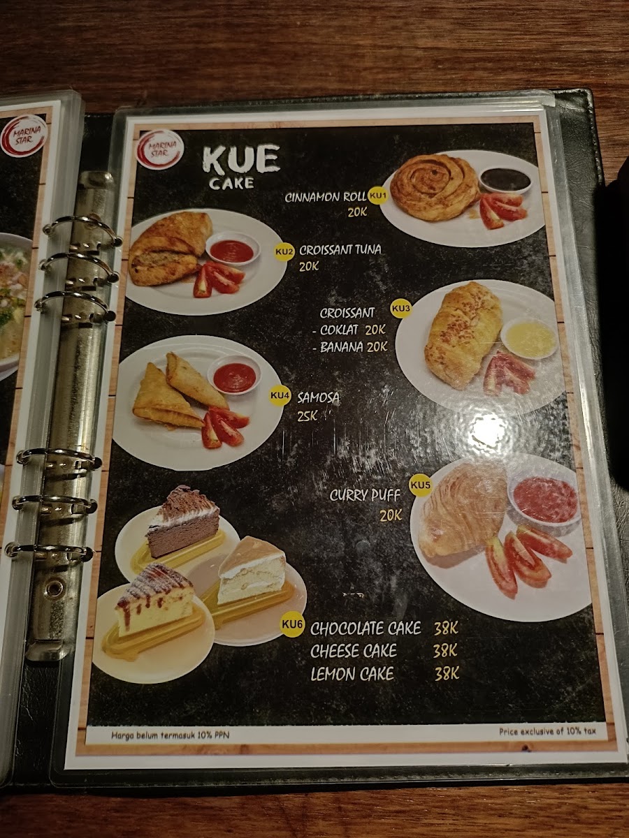 Marina Star Restaurant Seafood Menu 8