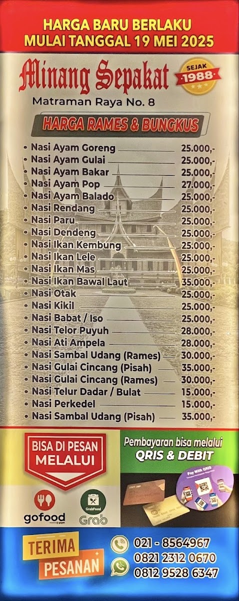 Rumah Makan Minang Sepakat Menu 3