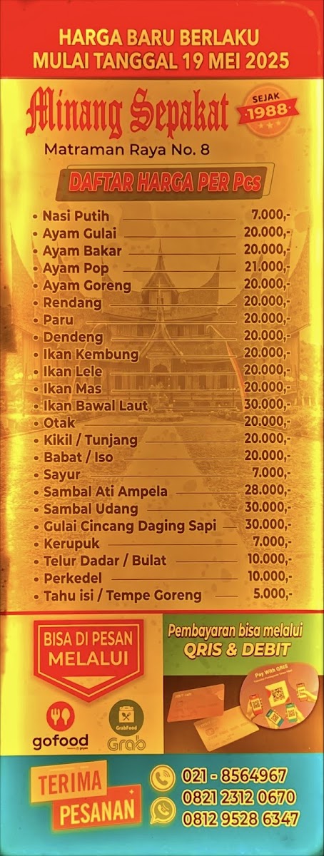 Rumah Makan Minang Sepakat Menu 4