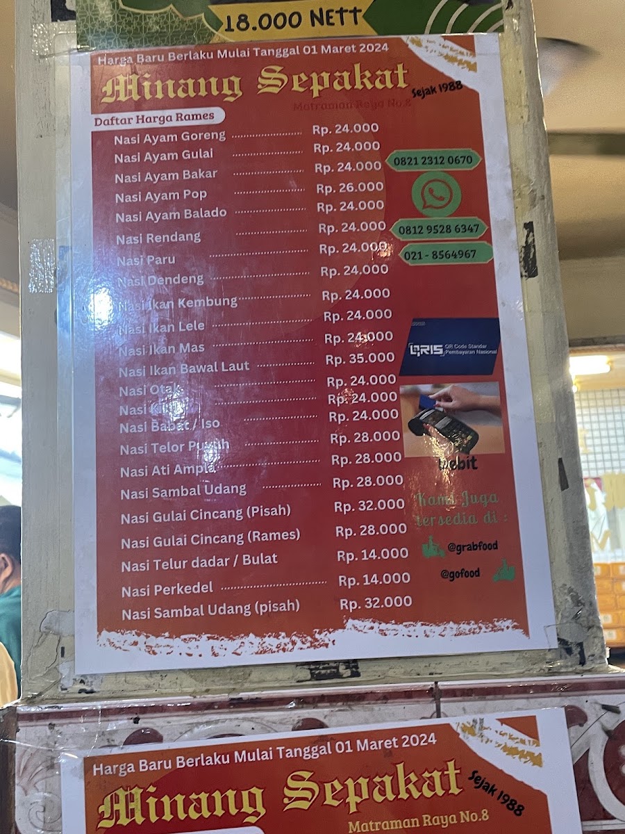 Rumah Makan Minang Sepakat Menu 6
