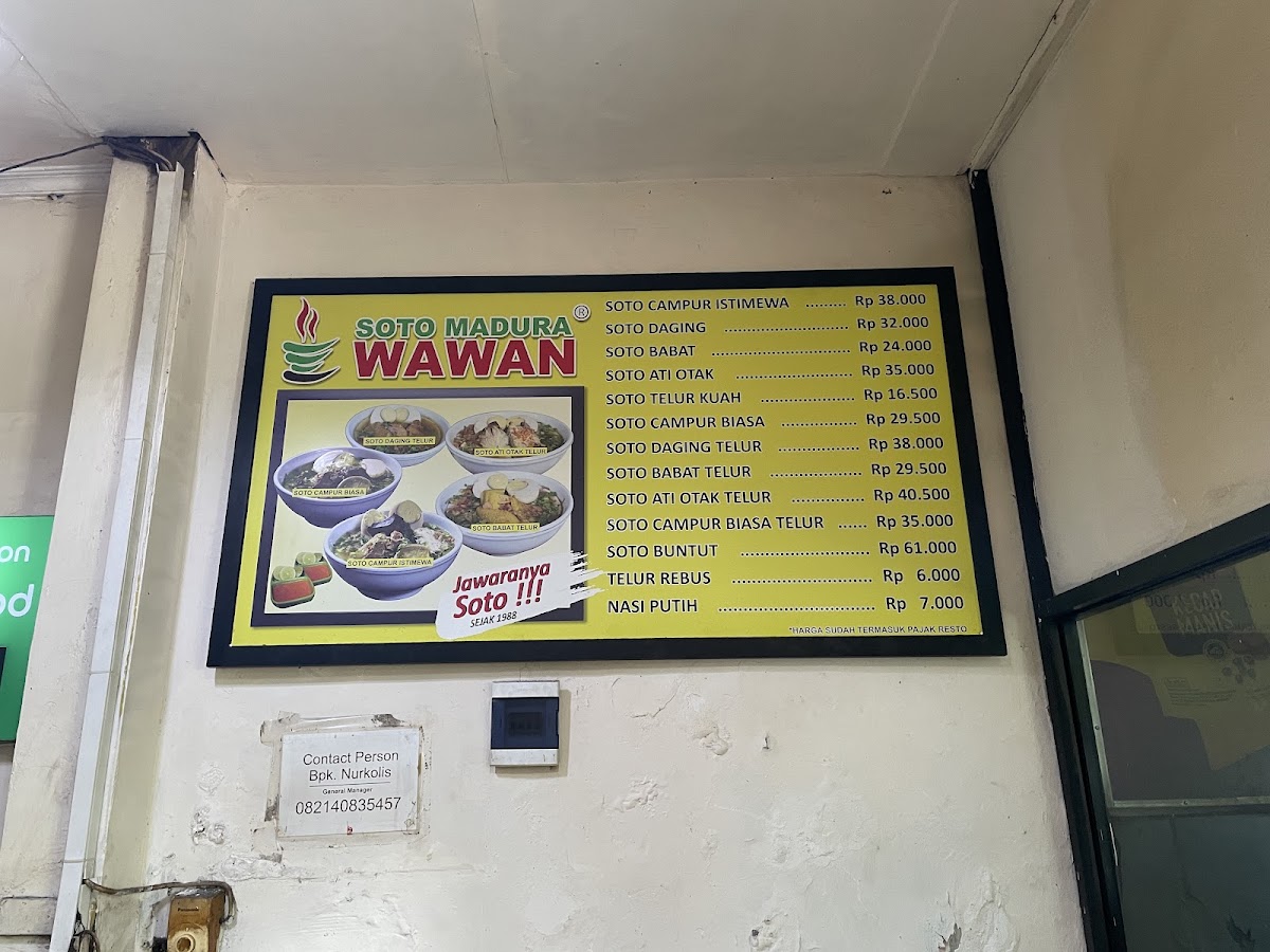 Soto Madura Wawan Menu 6