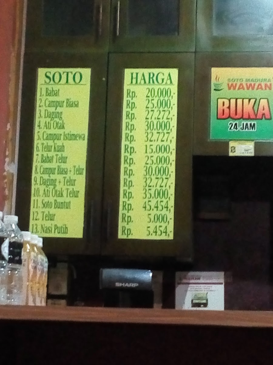 Soto Madura Wawan Menu 9