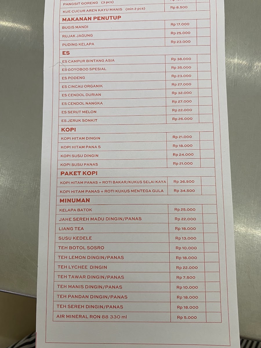 Bakso Bintang Asia Menu 2