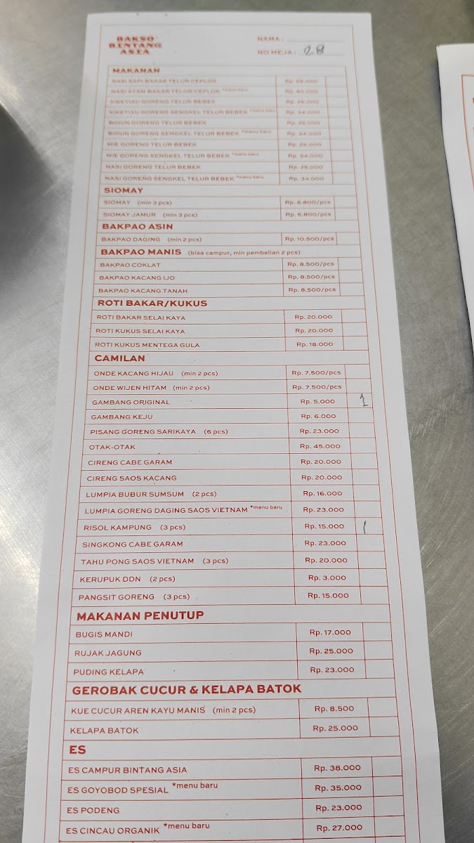 Bakso Bintang Asia Menu 6