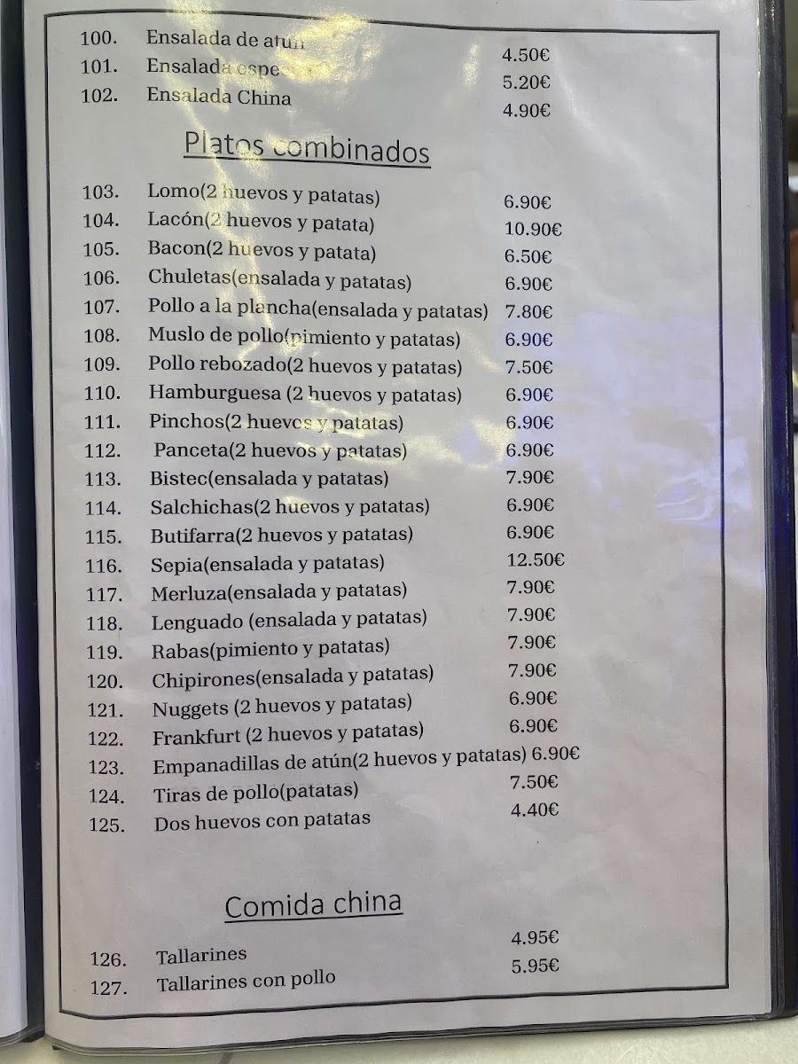 Bar La Taperia Menu 2