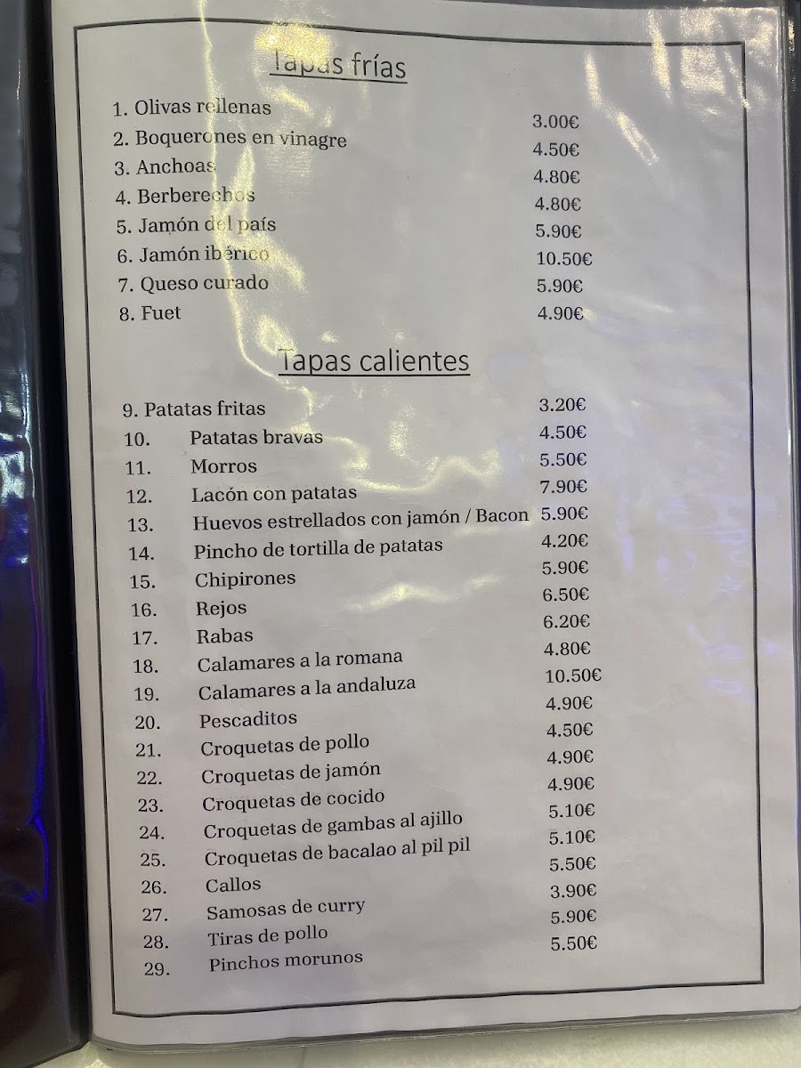 Bar La Taperia Menu 3