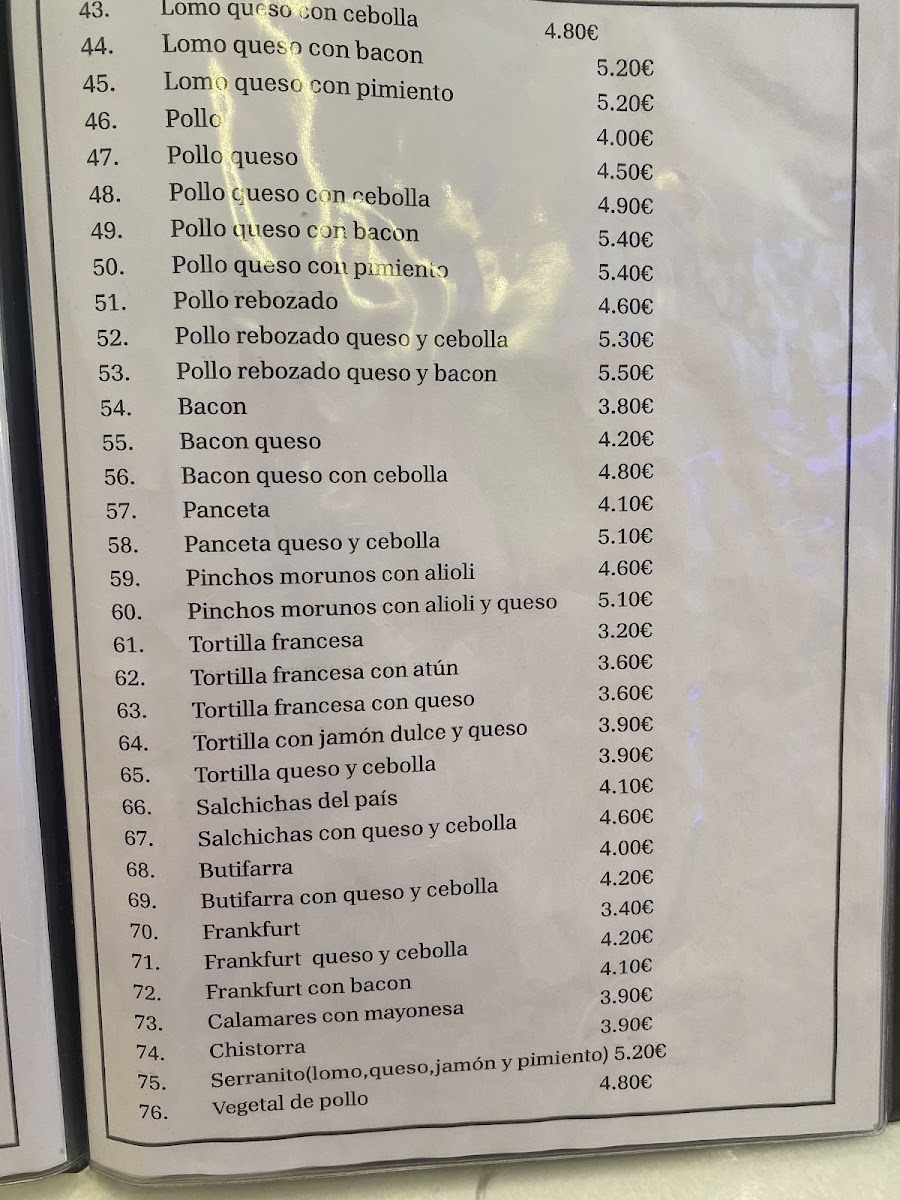 Bar La Taperia Menu 4