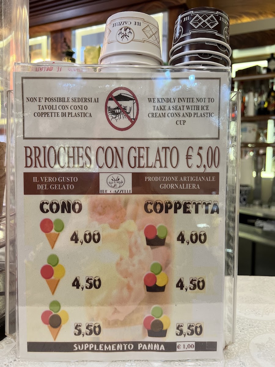 Le Tre Gazzelle Menu 6