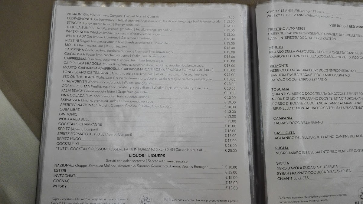 Le Tre Gazzelle Menu 8