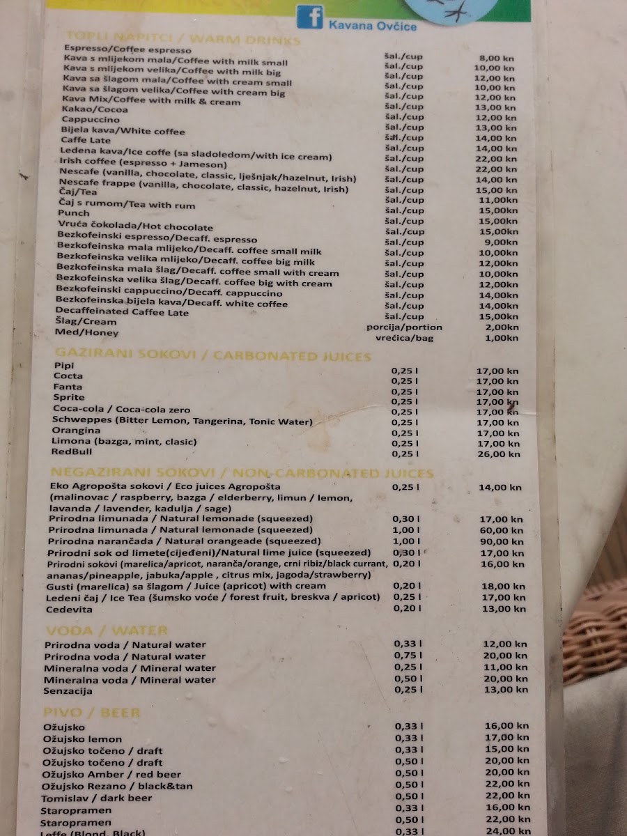 Café Ovčice Menu 4