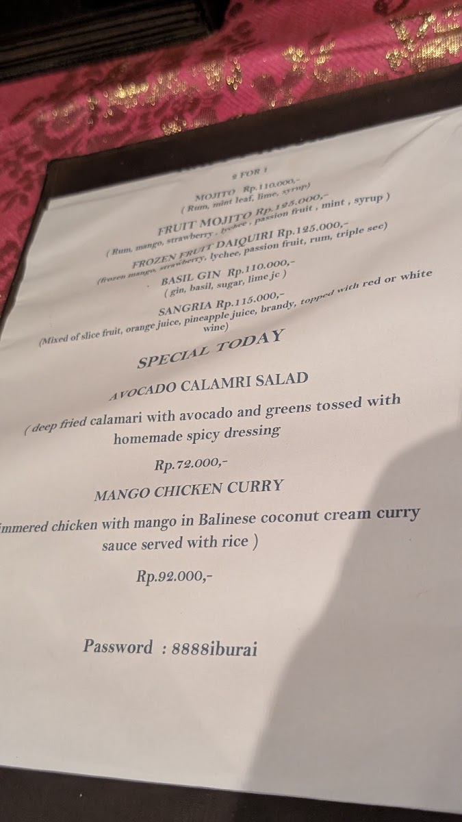 Ibu Rai Restaurant Menu 7