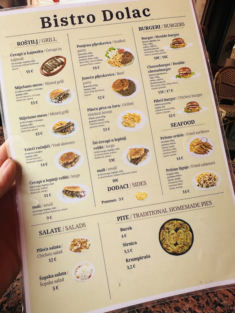 Bistro Dolac Menu 2