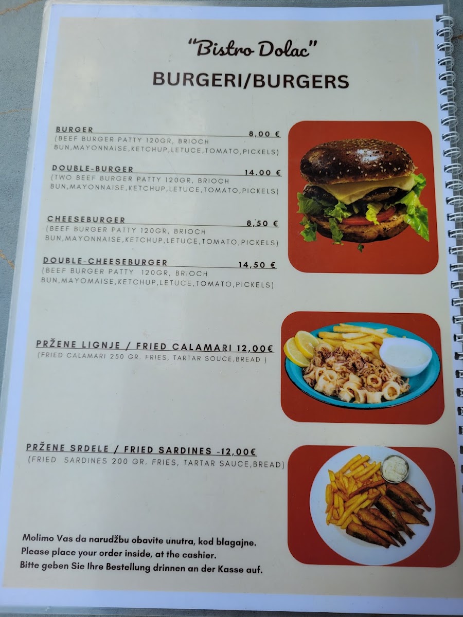 Bistro Dolac Menu 3